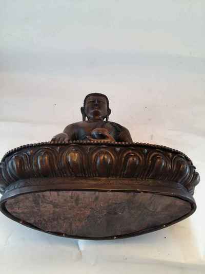 Shakyamuni Buddha Statue- Oxidized With Whole Body Carving