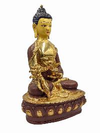 [best Price], [medicine Buddha], Buddhist Handmade Statue, [partly Gold Plated], Wtih [face Painted], For A Gift, Altars And Buddhist Ritual