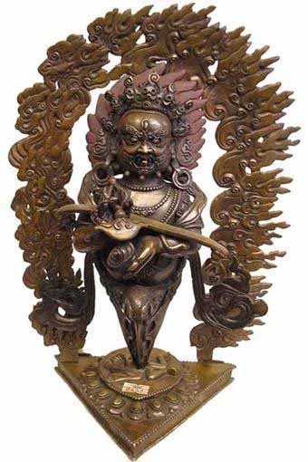 Mahakala 2 Arms Statue, <span Style=