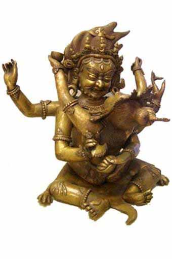 Mahakala Four Arms Statue, <span Style=