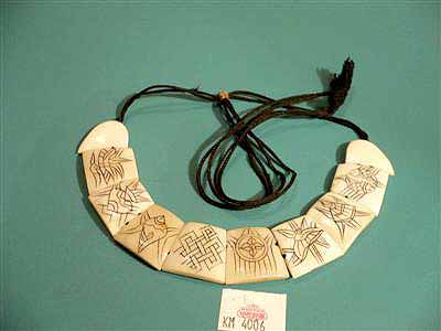 Bone Design Yak Bone Necklace, Handmade In Nepal