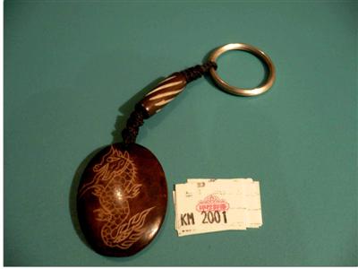 Yak Bone Design Keyring, Handmade In Nepal