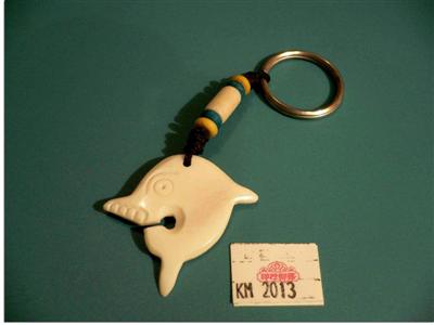 Yak Bone Design Keyring, Handmade In Nepal