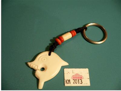 Yak Bone Design Keyring, Handmade In Nepal