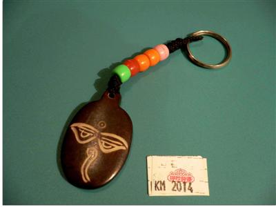 Yak Bone Design Keyring, Handmade In Nepal