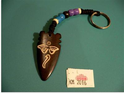 Yak Bone Design Keyring, Handmade In Nepal
