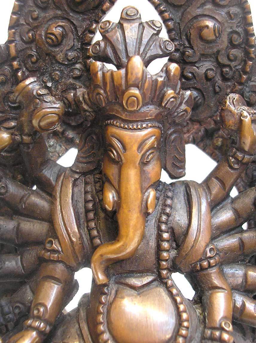 Ganesh Statue, chocolate Oxidized, sold