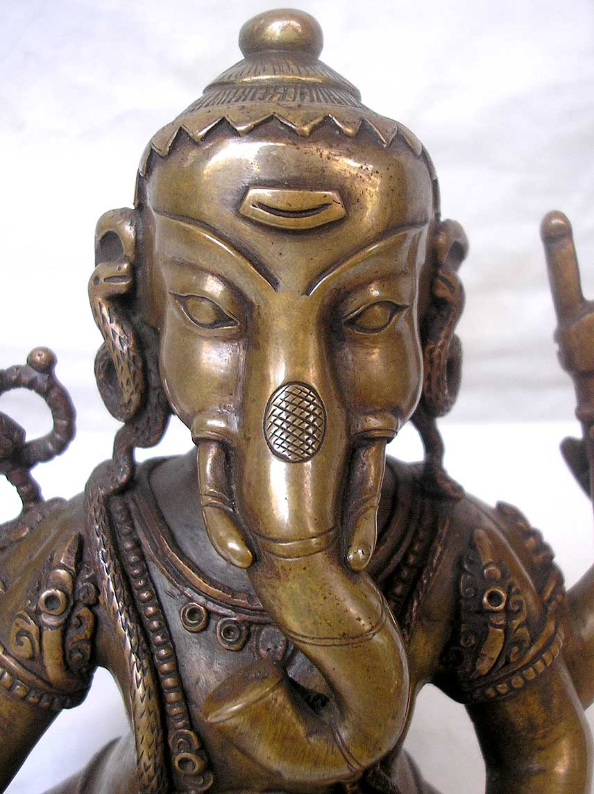 Ganesh Statue, chocolate Oxidized, sold