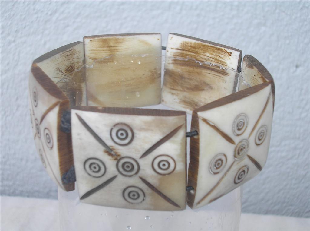 Bone Yak Bone Bracelet, Handmade In Nepal