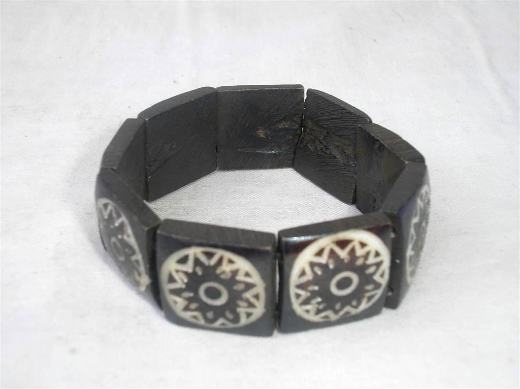 Madala Design Yak Bone Bracelet, Handmade In Nepal