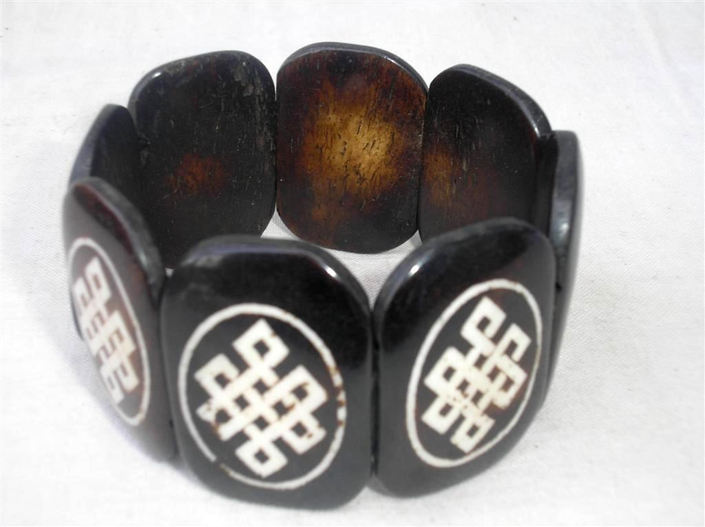 Endles Knot Yak Bone Bracelet, Handmade In Nepal