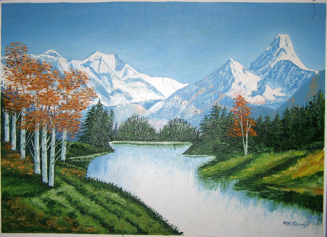 Mountain Oil Painting