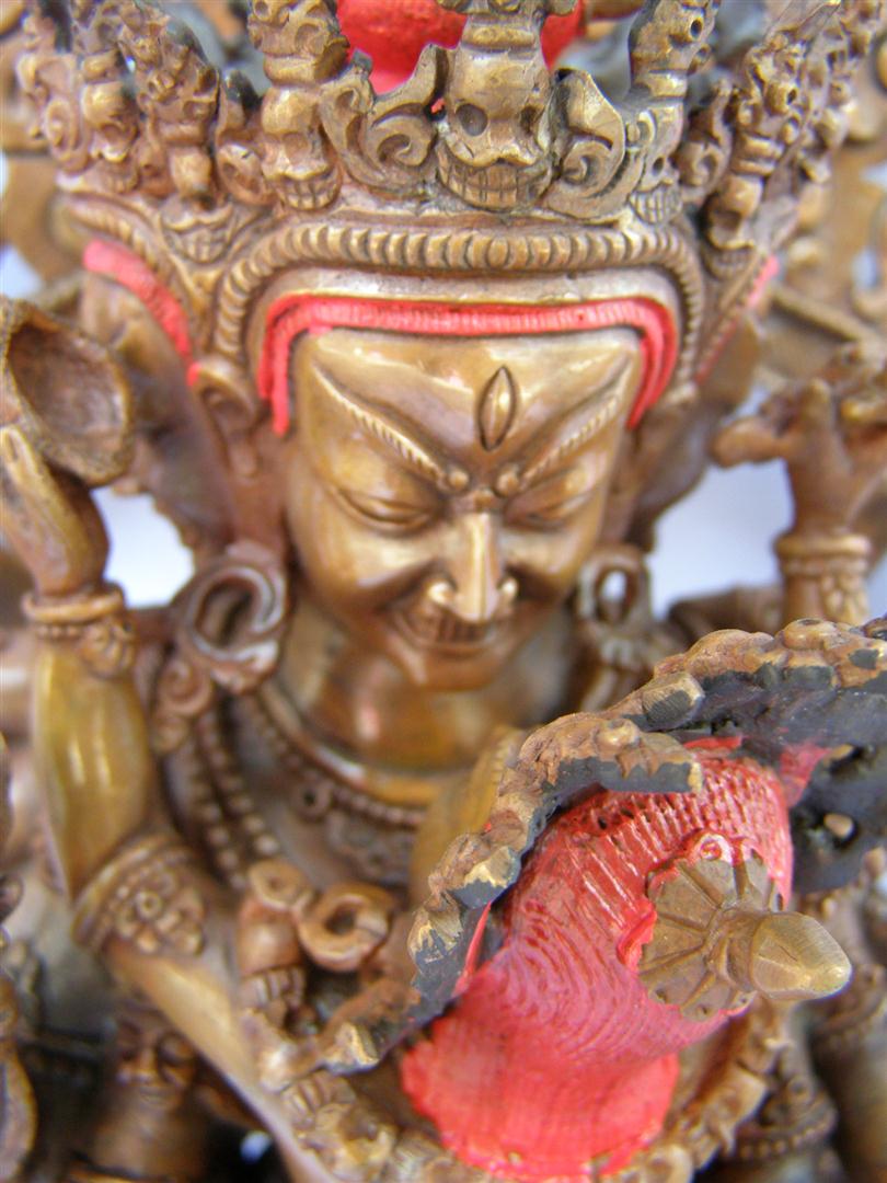 Chakrasamvara - Heruka Statue Oxidized, old Post, remakable