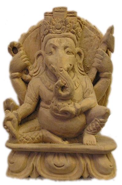 Wooden Hand Carved Ganesh