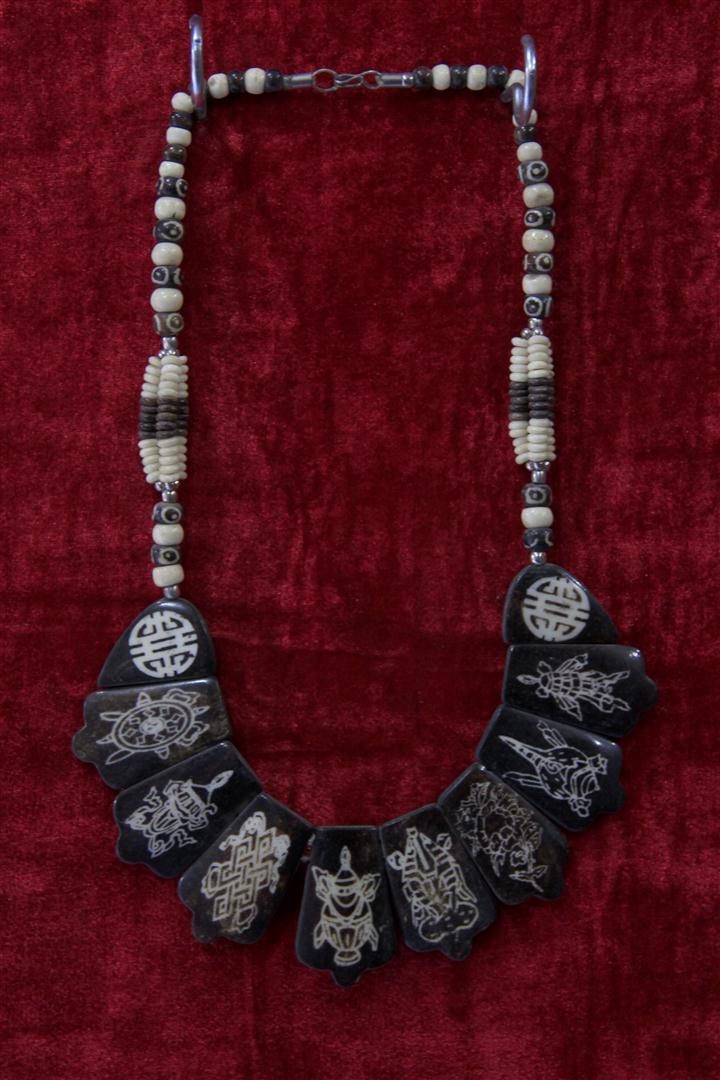 Bone Yak Bone Yak Bone Necklace, Handmade In Nepal, Handmade In Nepal