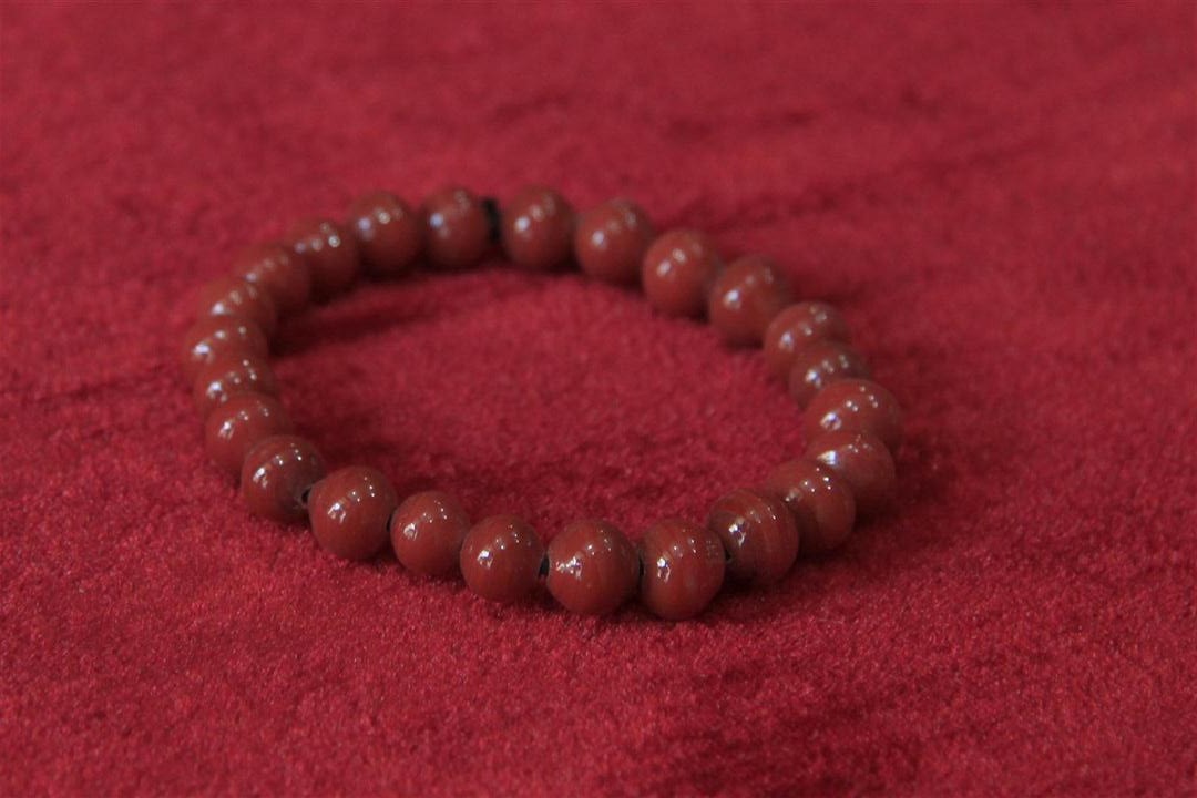 Imitation Stone Yak Bone Bracelet, Handmade In Nepal