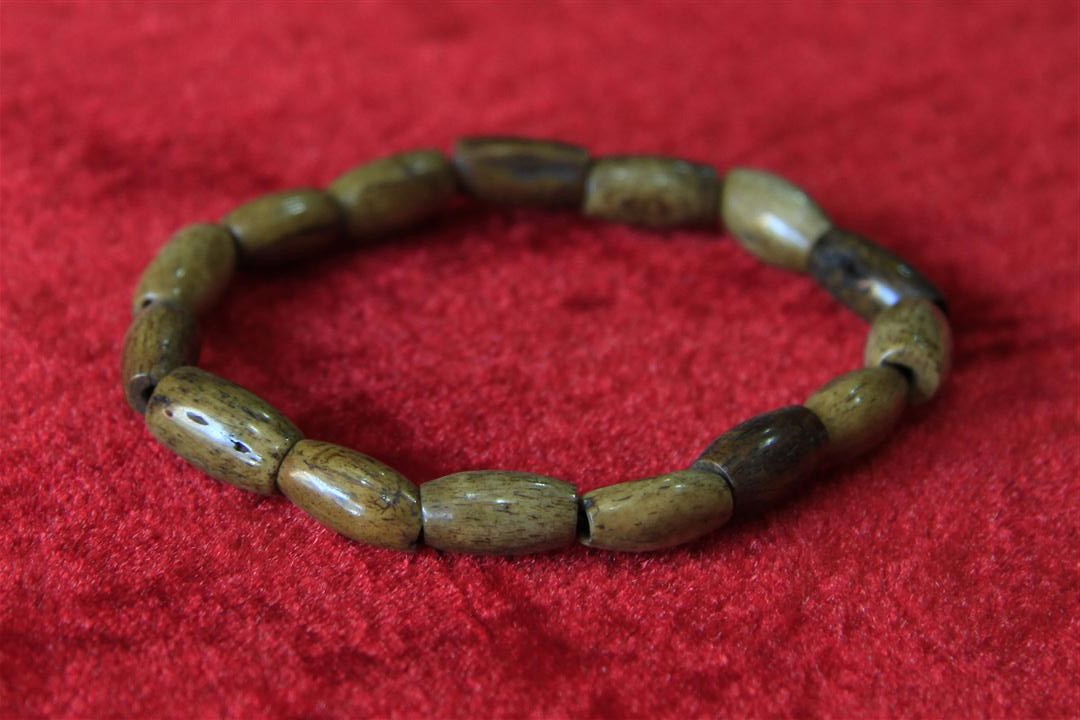 Wooden Yak Bone Bracelet, Handmade In Nepal