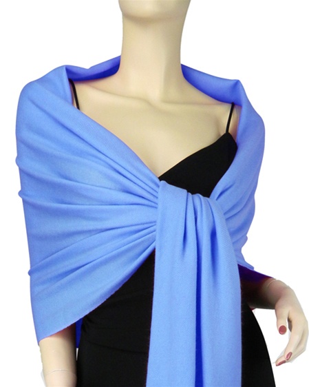 Silk Mix Pashmina, 70 Percent Pashmina, 30 Percent Silk, Old Style, Blue 2