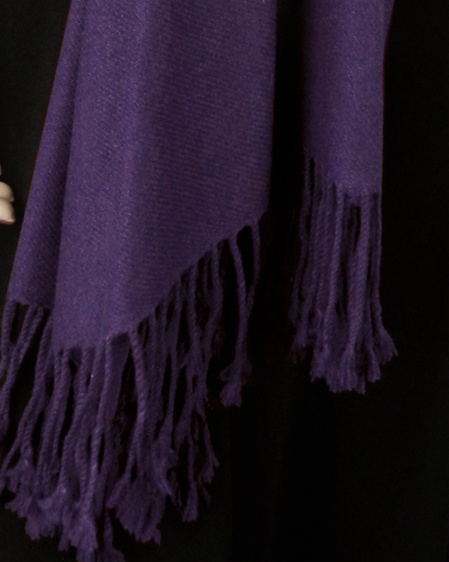 Silk Mix Pashmina, 70 Percent Pashmina, 30 Percent Silk, Old Style, Dark Chocolate