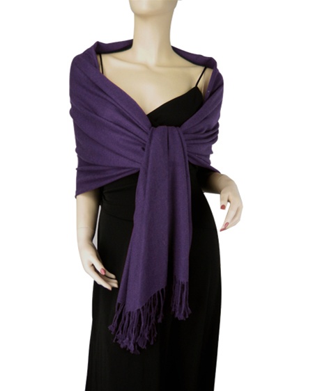 Silk Mix Pashmina, 70 Percent Pashmina, 30 Percent Silk, Old Style, Dark Chocolate