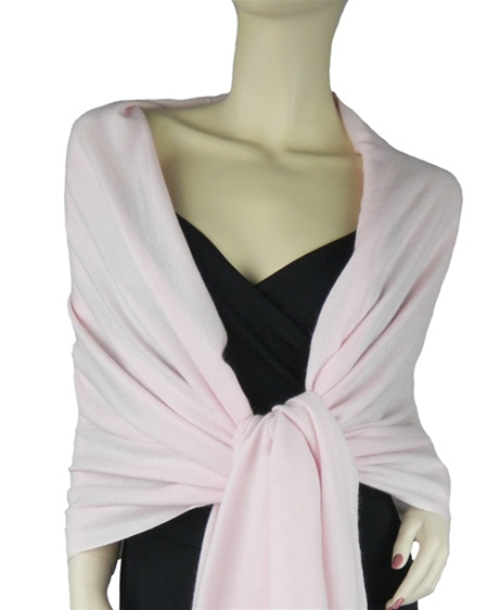 Silk Mix Pashmina, 70 Percent Pashmina, 30 Percent Silk, Old Style, Light Pink