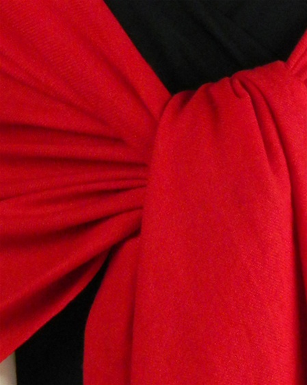 Silk Mix Pashmina, 70 Percent Pashmina, 30 Percent Silk, Old Style, Red 2