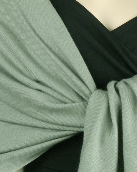 Silk Mix Pashmina, 70 Percent Pashmina, 30 Percent Silk, Old Style, Sage Green 2 2