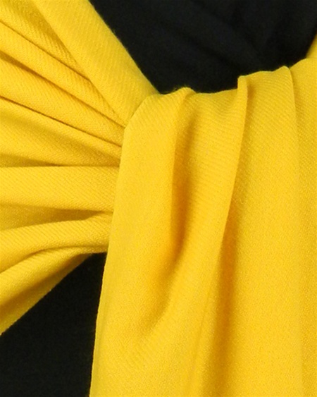 Silk Mix Pashmina, 70 Percent Pashmina, 30 Percent Silk, Old Style, Yellow 3 Ply 2