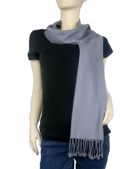 Pashmina Muffler, Nepali Pashmina Scraf, Four-ply Wool, Grey