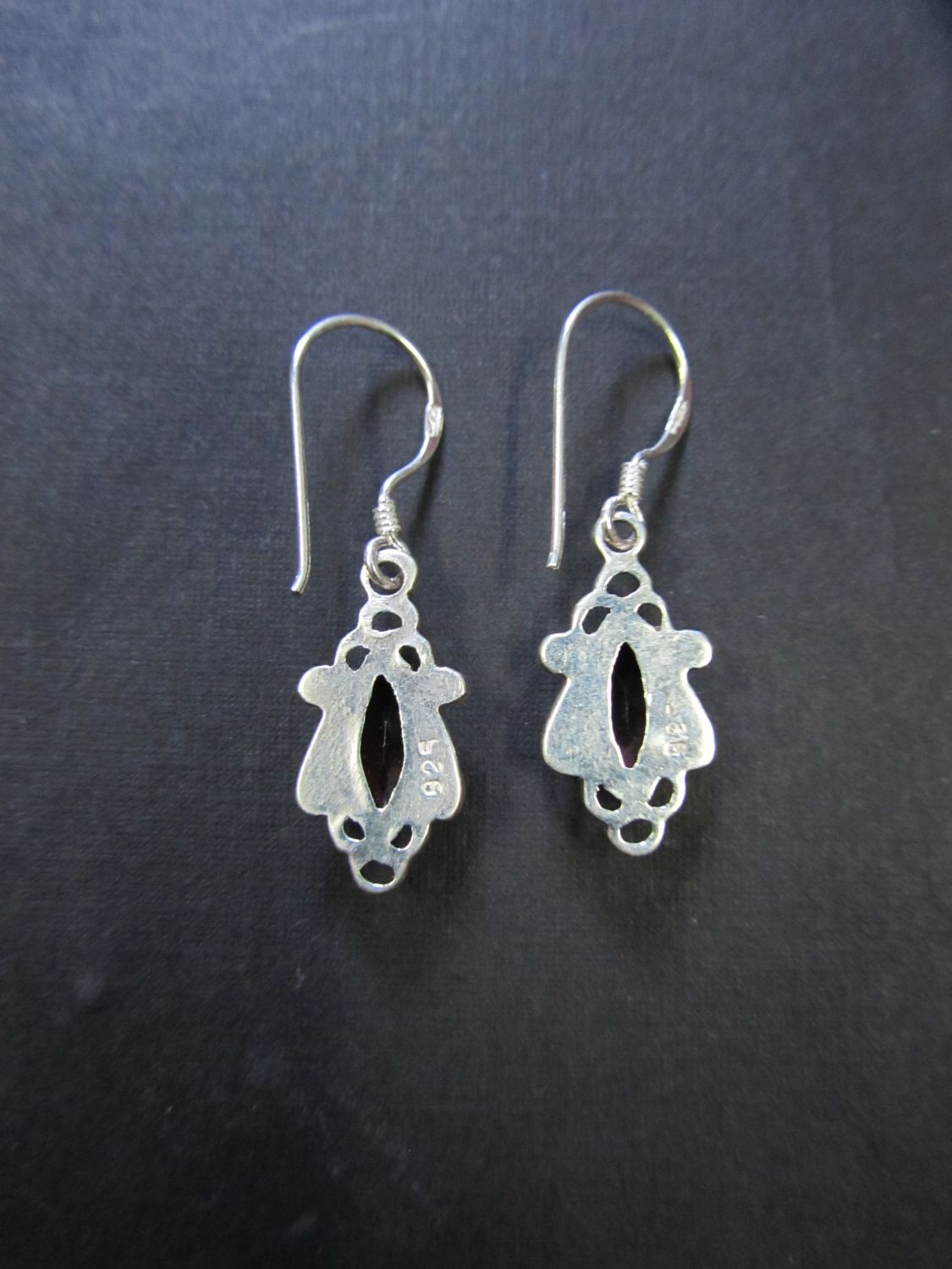 Faceted Garnet Earing, <span Style=