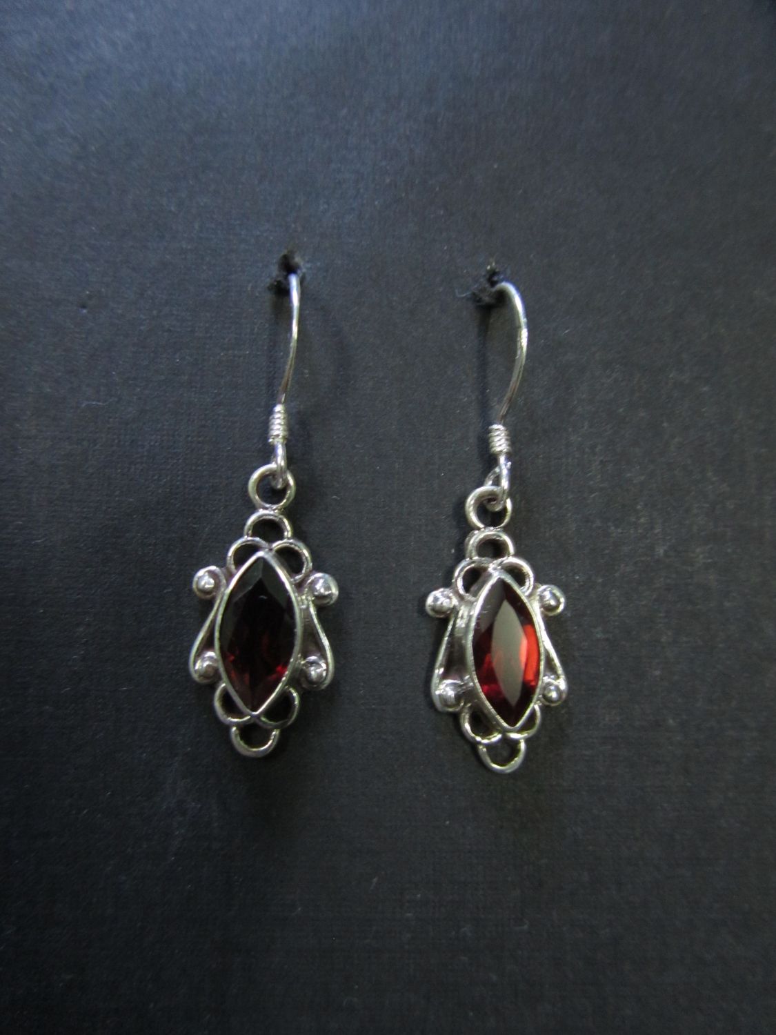 Faceted Garnet Earing, sold