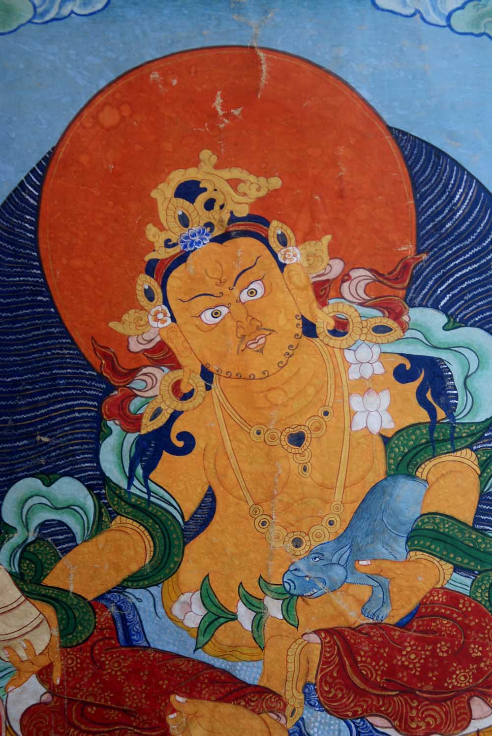 Yellow Jambhala Thangka, <span Style=