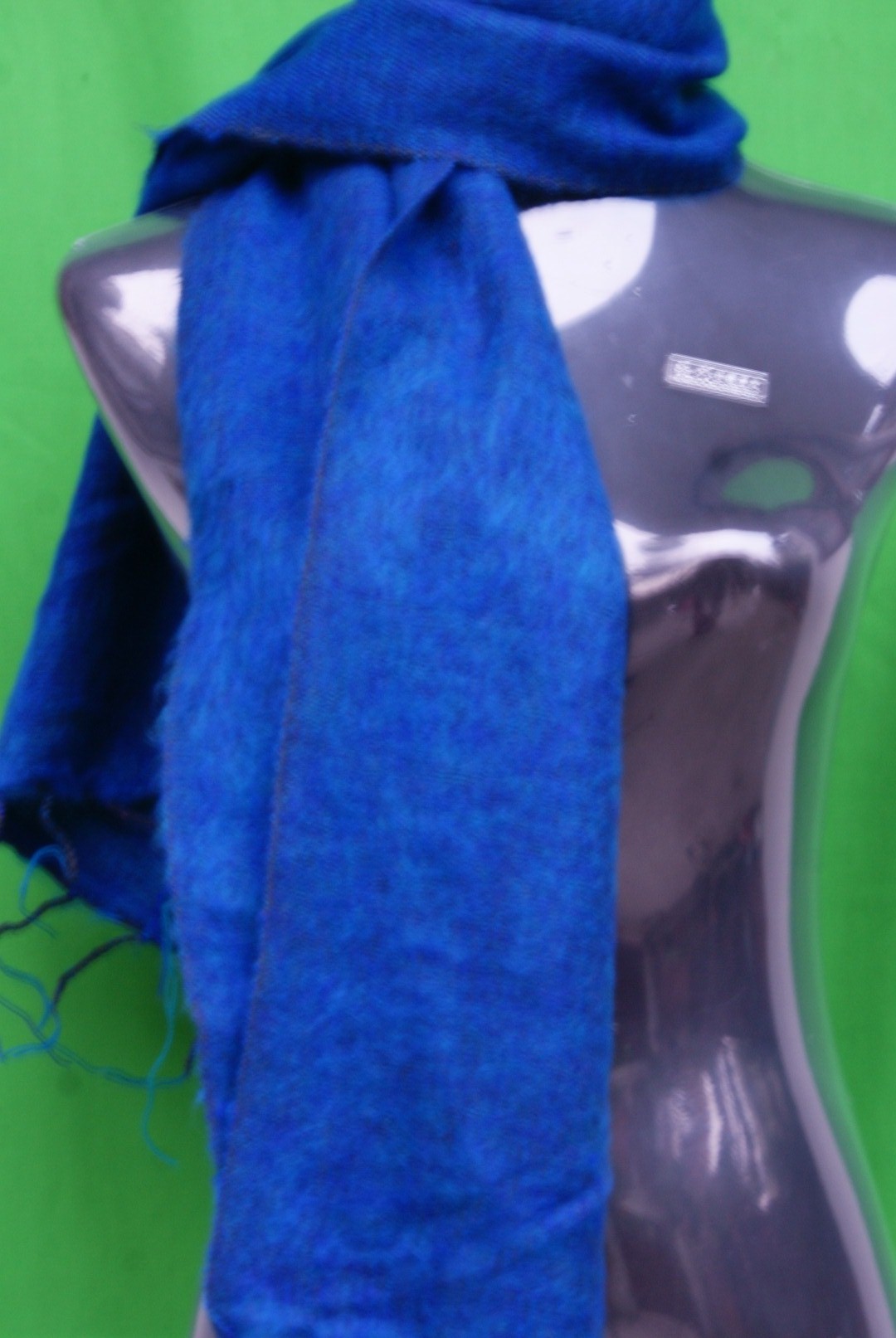Yak Wool Muffler, Nepali Acrylic Hand Loom Muffler, blue