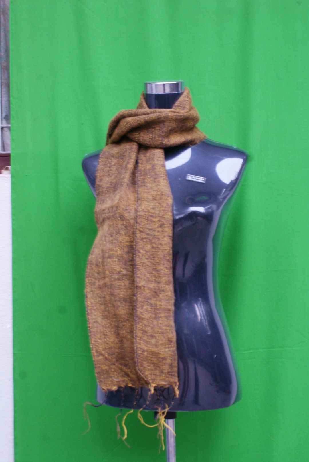 Yak Wool Muffler, Nepali Acrylic Hand Loom Muffler, brown
