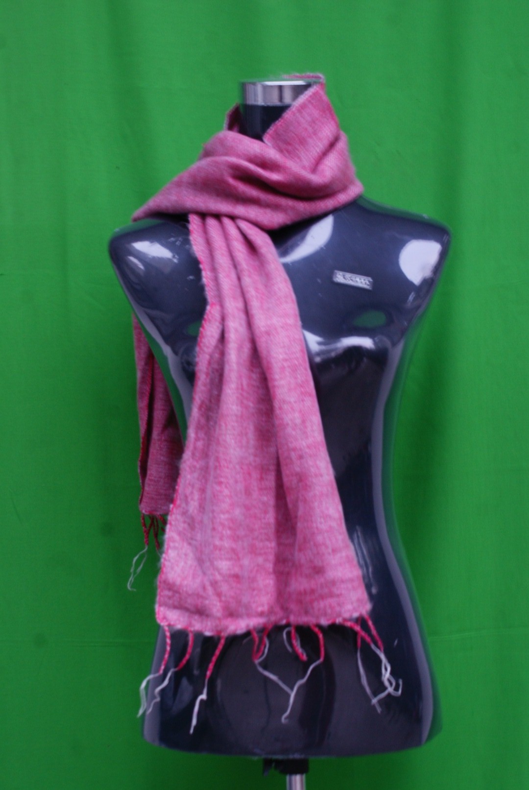 Yak Wool Muffler, Nepali Acrylic Hand Loom Muffler, pink