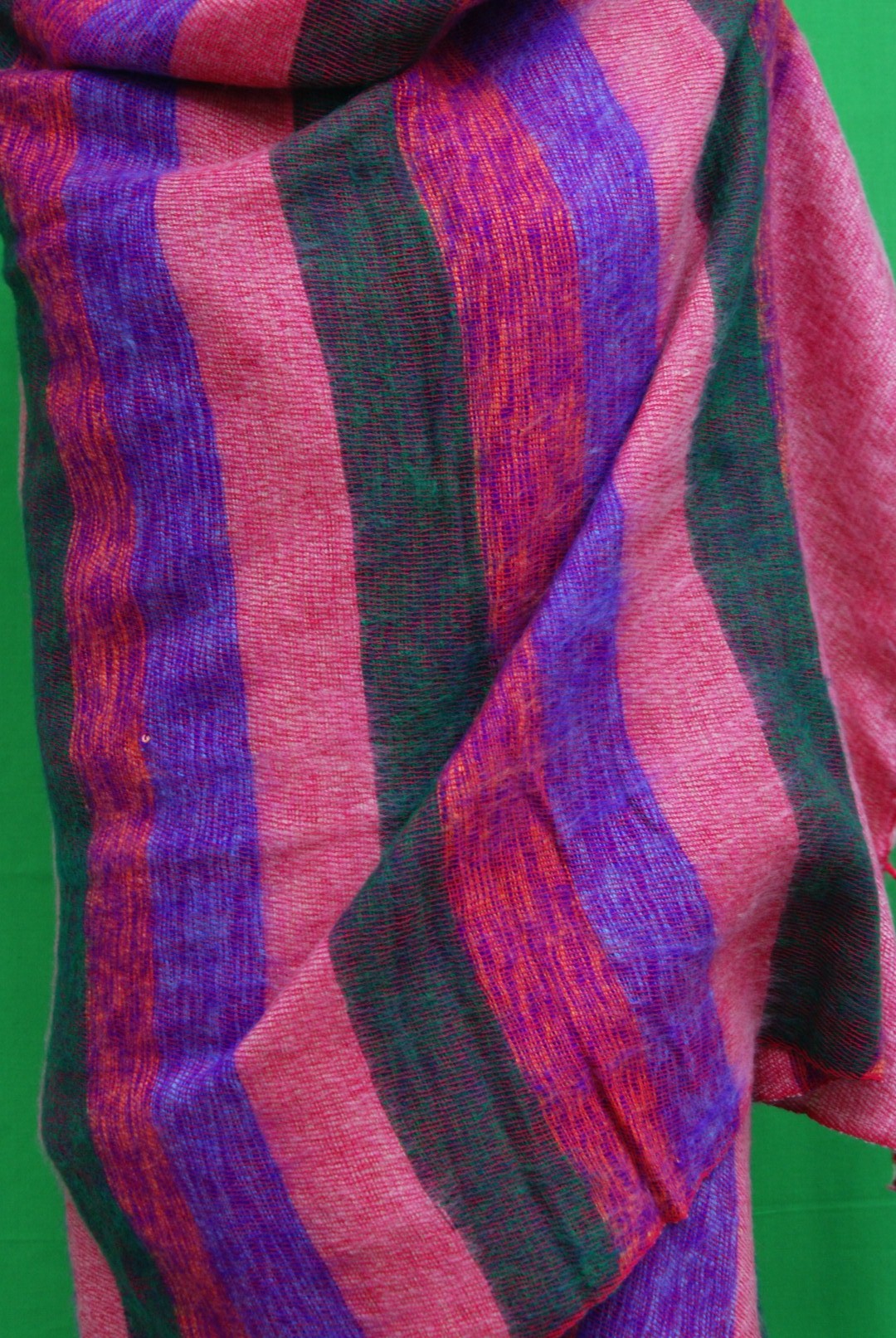 Yak Wool Shawl, Nepali Acrylic Hand Loom Shawl, Large Strip