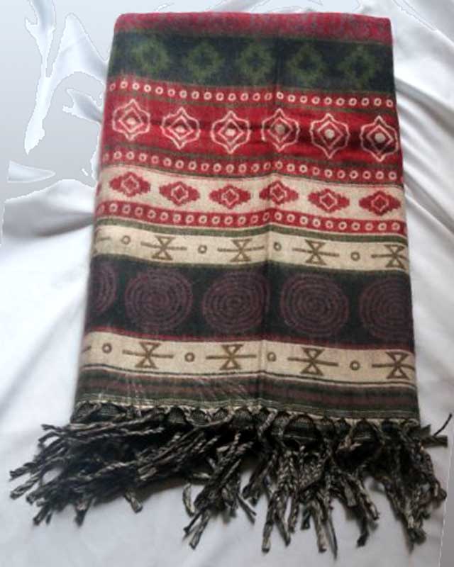 Dhaka Shawl, Multicolor Durable Acrylic Shawl <span Style=