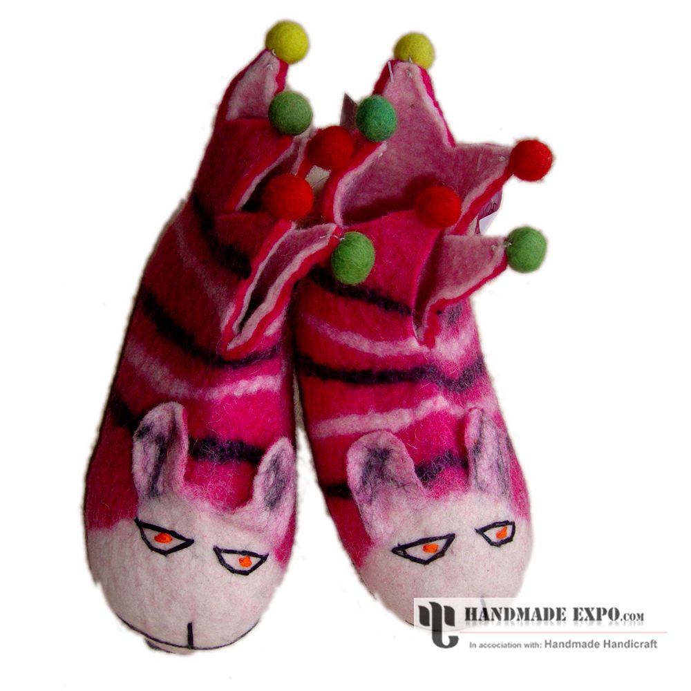 Pink Cat Face Chirstmas Boots