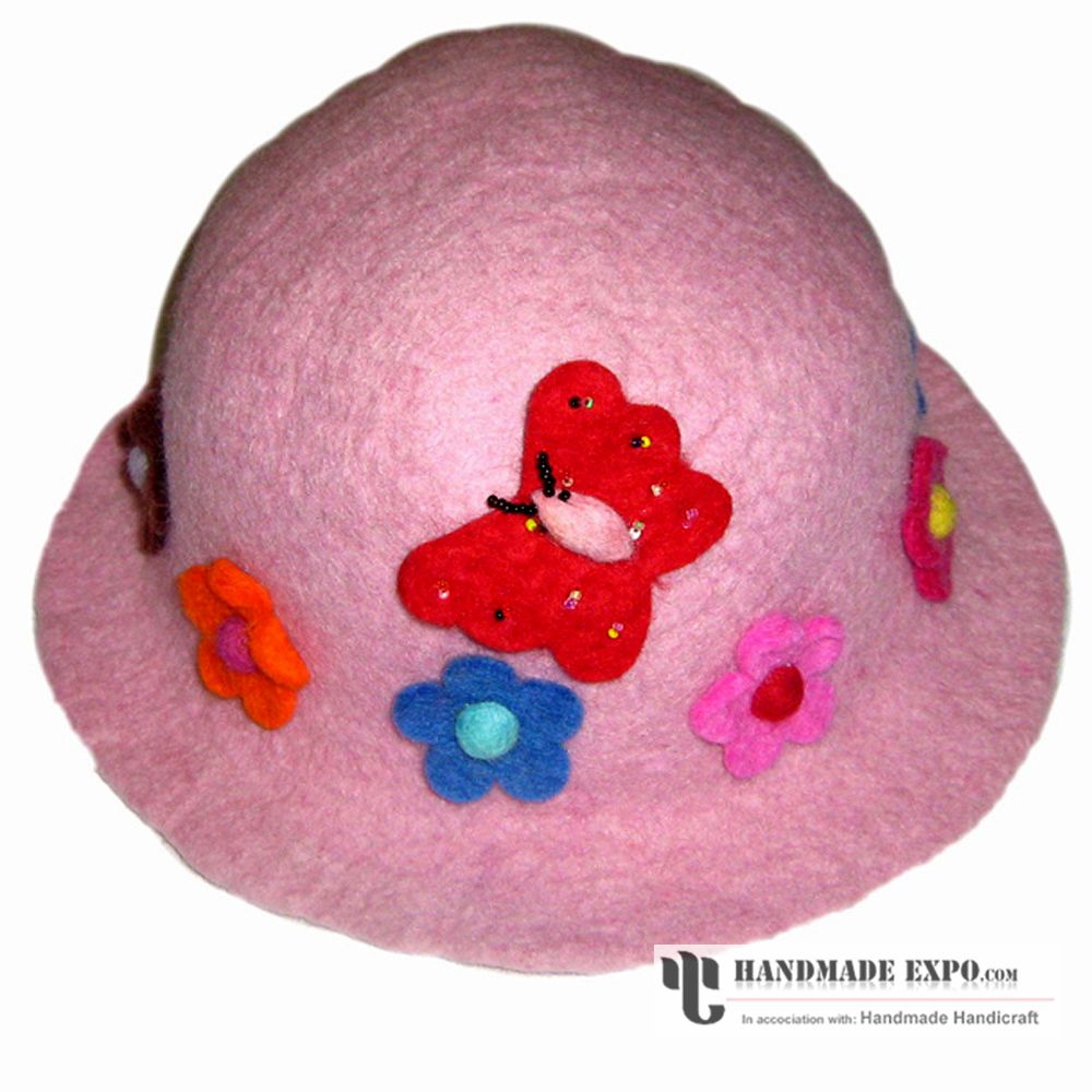 Pink Felt Hat <span Style=
