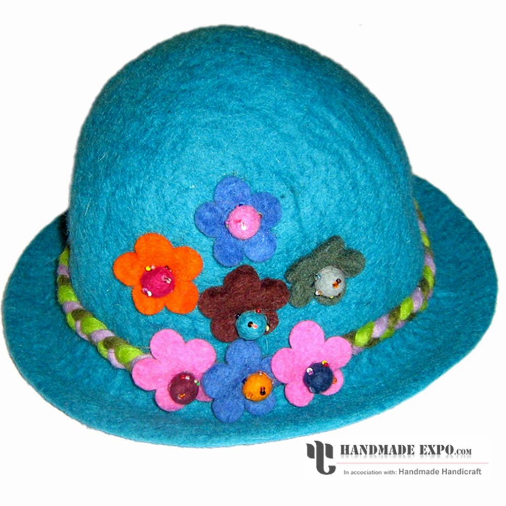 Blue Felt Hat <span Style=
