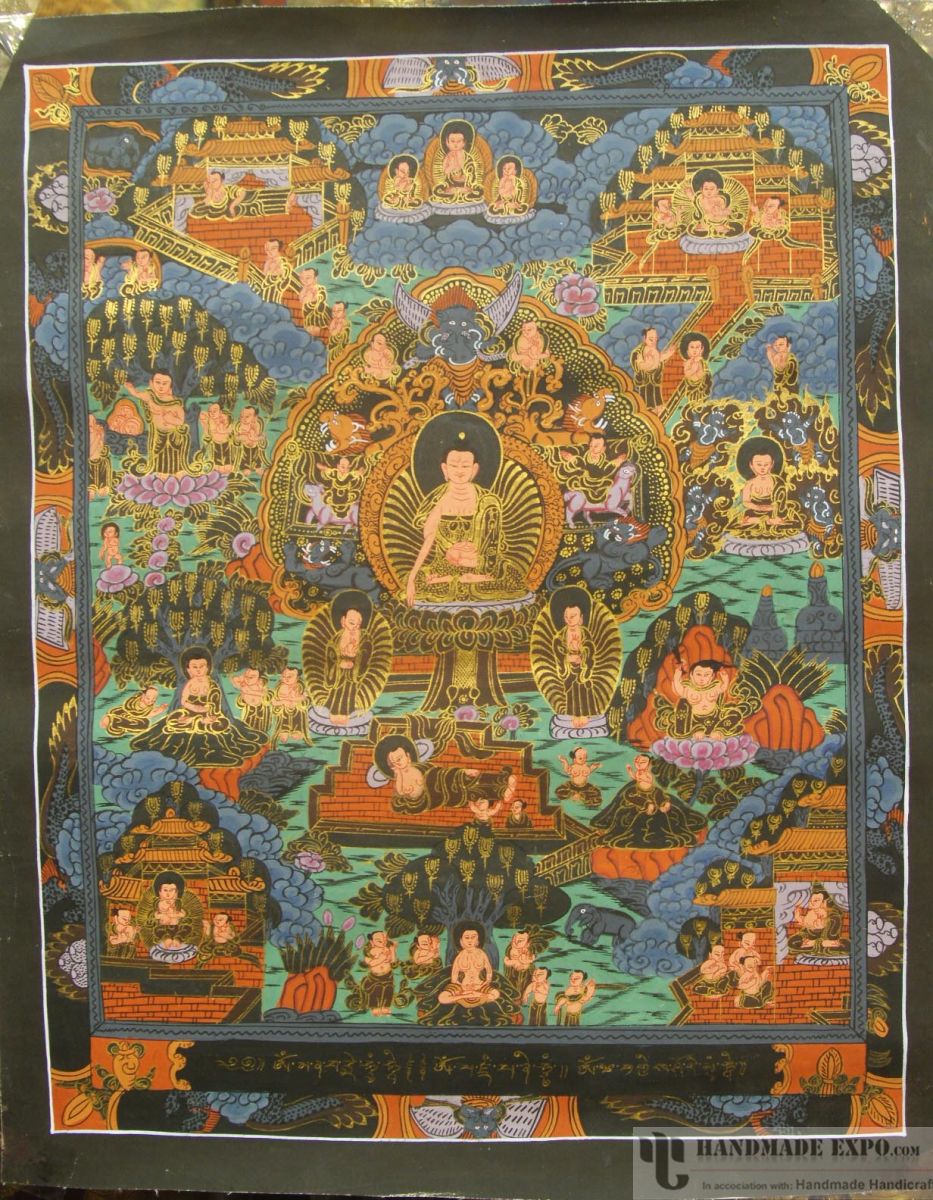 Buddha Life Story Thangka