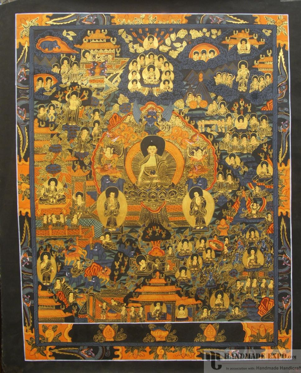 Buddha Life Story Thangka