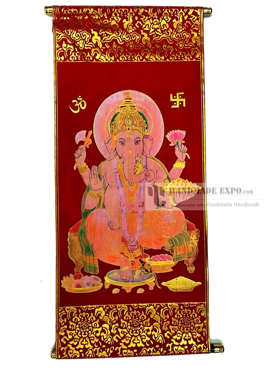 Ganesh Embossed Screen Print