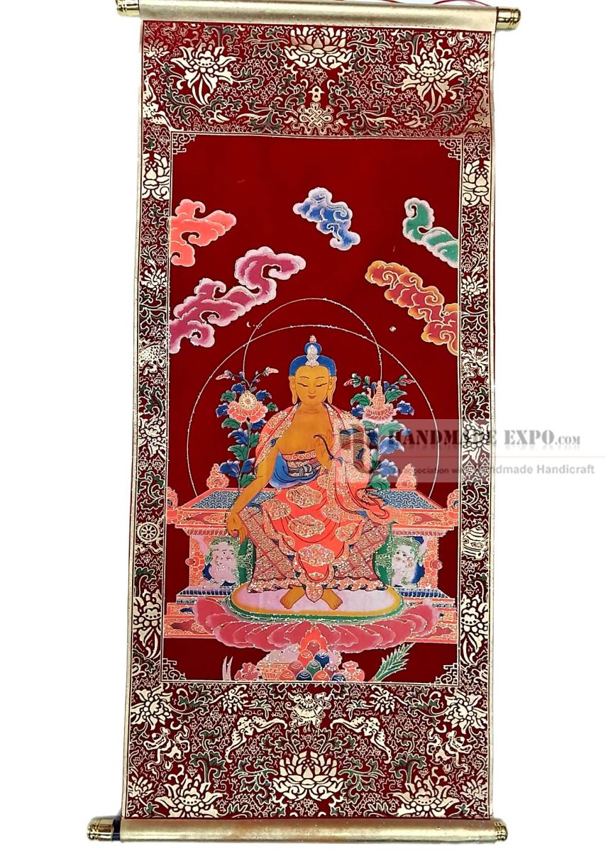 Maitreya Buddha Embossed Screen Print