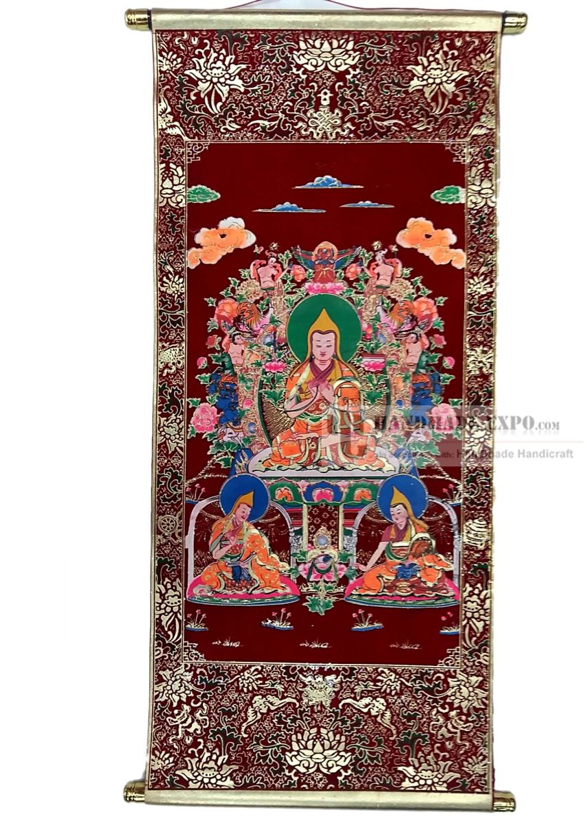 Tsongkhapa Embossed Screen Print