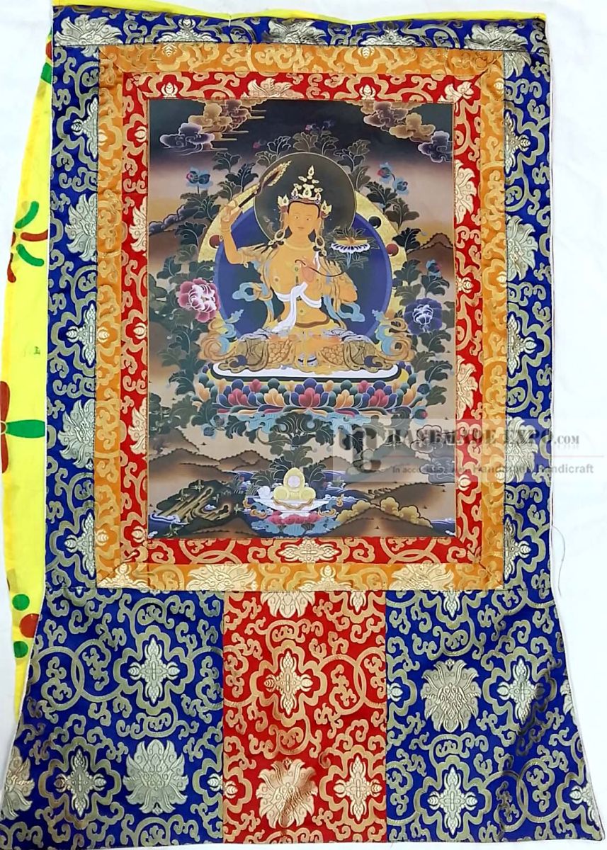 Manjushri Printed Thangka <span Style=