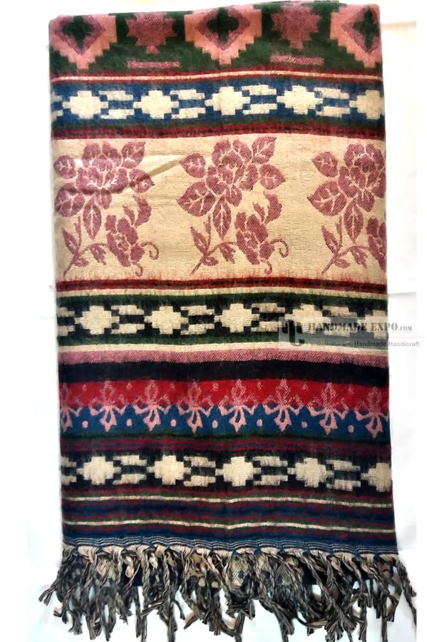 Dhaka Shawl, Multicolor Durable Acrylic Shawl <span Style=
