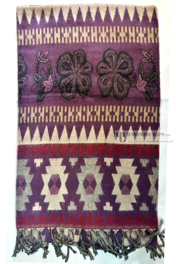 Dhaka Shawl, Multicolor Durable Acrylic Shawl <span Style=