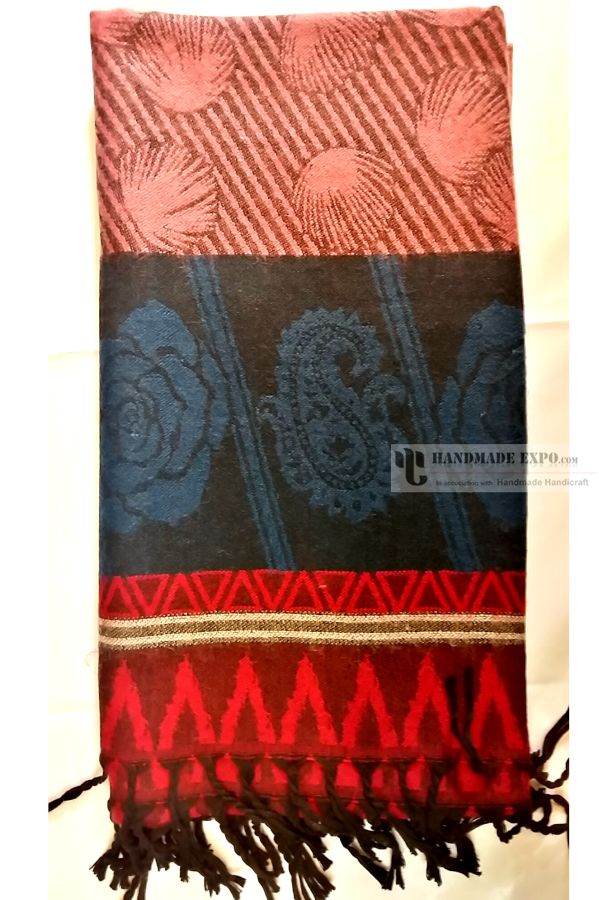 Dhaka Shawl, Multicolor Durable Acrylic Shawl <span Style=