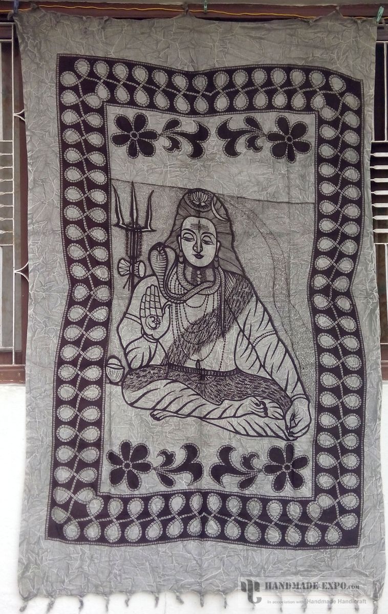 Shiva Design Batik Bed Sheet